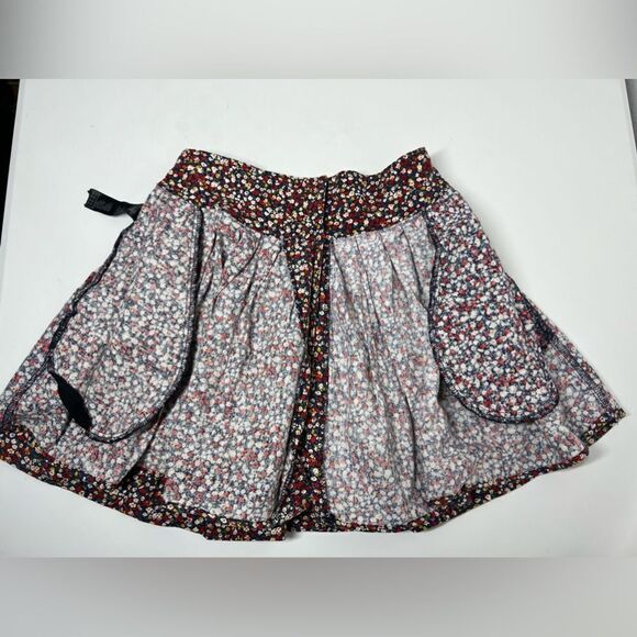 Peaches n Cream Bohemian Floral Print Mini Skirt Front buttons Size S/P - Picture 8 of 15